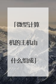 微型计算机的主机由什么组成