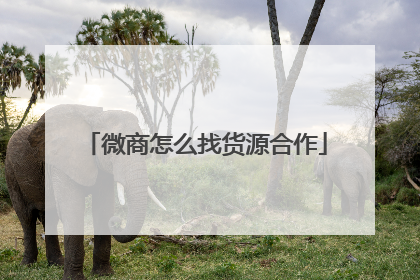 微商怎么找货源合作