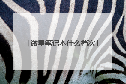 微星笔记本什么档次