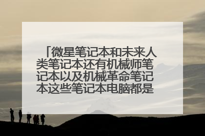 微星笔记本和未来人类笔记本还有机械师笔记本以及机械革命笔记本这些笔记本电脑都是杂牌或者三线品牌吗
