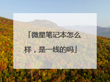 微星笔记本怎么样，是一线的吗