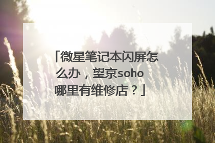 微星笔记本闪屏怎么办,望京soho哪里有维修店?