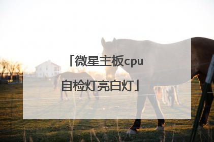 微星主板cpu自检灯亮白灯