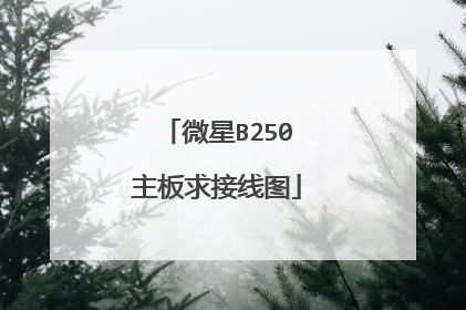 微星B250主板求接线图