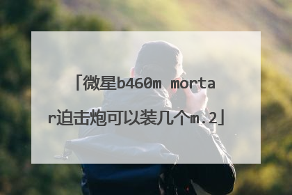 微星b460m mortar迫击炮可以装几个m.2