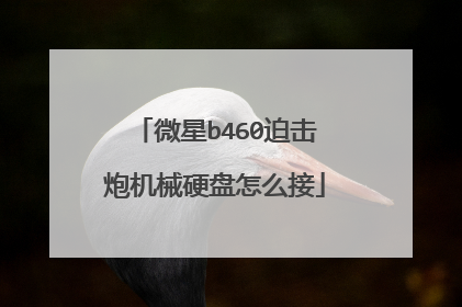 微星b460迫击炮机械硬盘怎么接