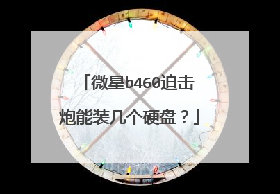 微星b460迫击炮能装几个硬盘?