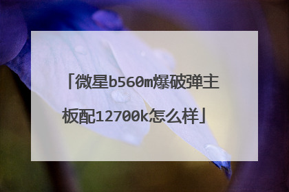 微星b560m爆破弹主板配12700k怎么样