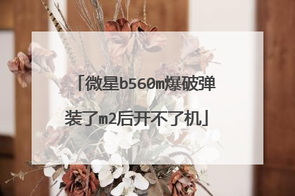 微星b560m爆破弹装了m2后开不了机