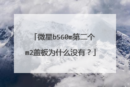 微星b560m第二个m2盖板为什么没有?