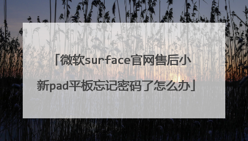 微软surface官网售后小新pad平板忘记密码了怎么办