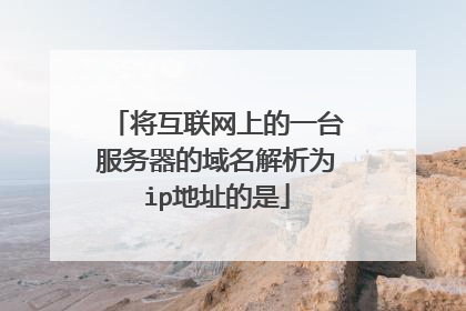 将互联网上的一台服务器的域名解析为ip地址的是