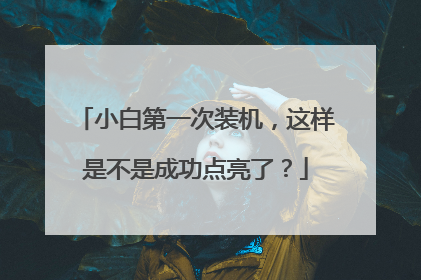小白第一次装机,这样是不是成功点亮了?