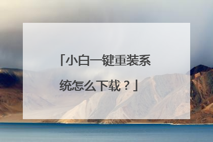 小白一键重装系统怎么下载？