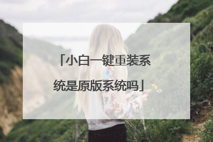 小白一键重装系统是原版系统吗