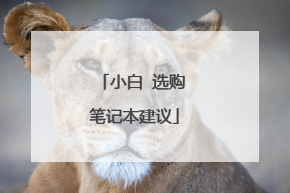 小白 选购笔记本建议