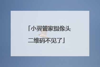小翼管家摄像头二维码不见了