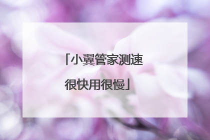 小翼管家测速很快用很慢