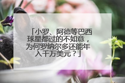 小罗、阿德等巴西球星都过的不如意,为何罗纳尔多还能年入千万美元?