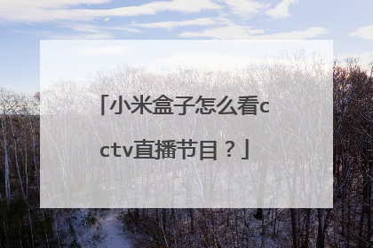 小米盒子怎么看cctv直播节目？