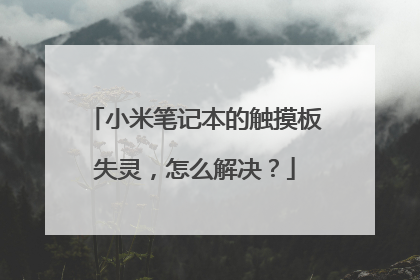 小米笔记本的触摸板失灵,怎么解决?