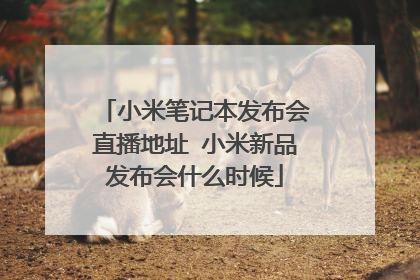 小米笔记本发布会直播地址 小米新品发布会什么时候