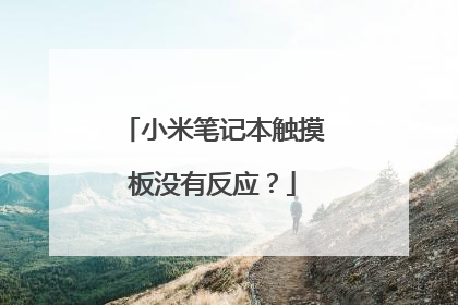 小米笔记本触摸板没有反应?