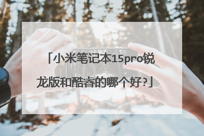 小米笔记本15pro锐龙版和酷睿的哪个好?