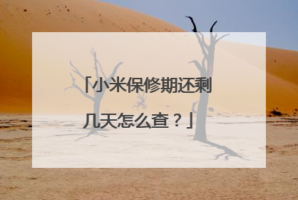 小米保修期还剩几天怎么查？