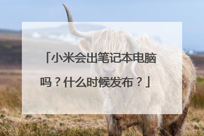 小米会出笔记本电脑吗?什么时候发布?