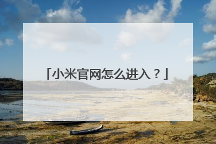 小米官网怎么进入?