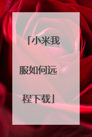 小米我服如何远程下载