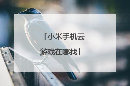 小米手机云游戏在哪找