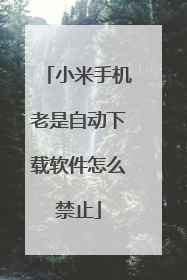小米手机老是自动下载软件怎么禁止