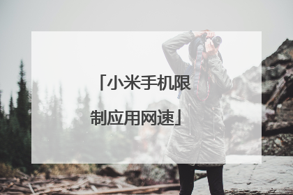 小米手机限制应用网速