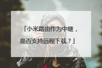 小米路由作为中继，是否支持远程下载？