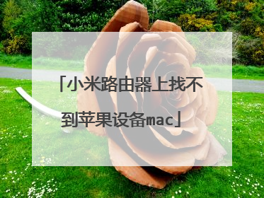 小米路由器上找不到苹果设备mac