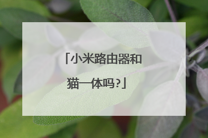 小米路由器和猫一体吗?