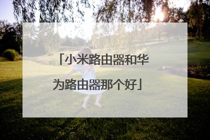 小米路由器和华为路由器那个好