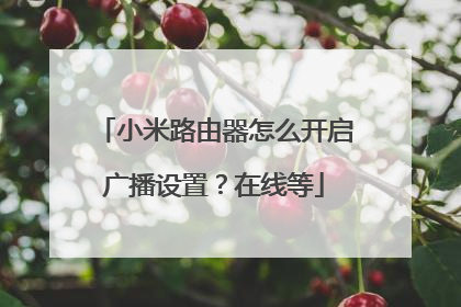 小米路由器怎么开启广播设置?在线等