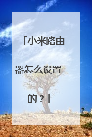 小米路由器怎么设置的?