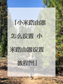 小米路由器怎么设置 小米路由器设置教程图