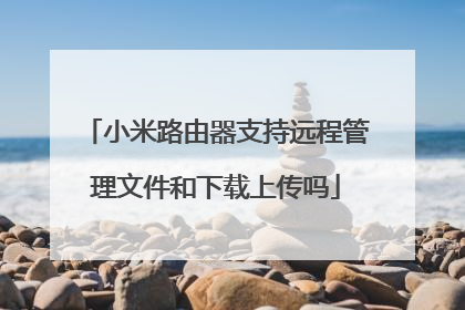 小米路由器支持远程管理文件和下载上传吗