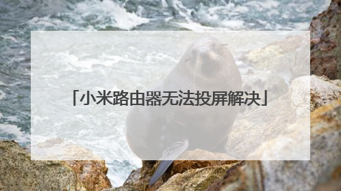 小米路由器无法投屏解决