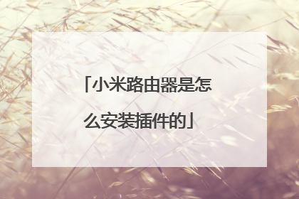 小米路由器是怎么安装插件的