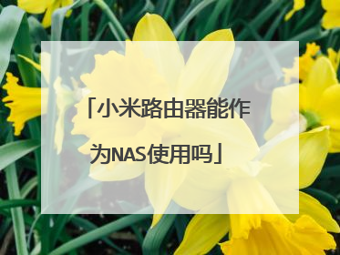 小米路由器能作为NAS使用吗