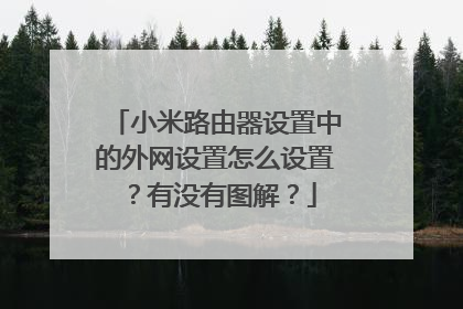 小米路由器设置中的外网设置怎么设置？有没有图解？