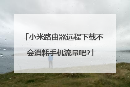 小米路由器远程下载不会消耗手机流量吧?