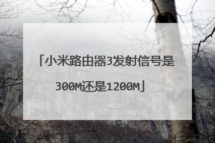 小米路由器3发射信号是300M还是1200M