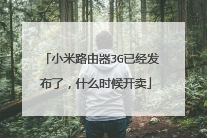 小米路由器3G已经发布了,什么时候开卖